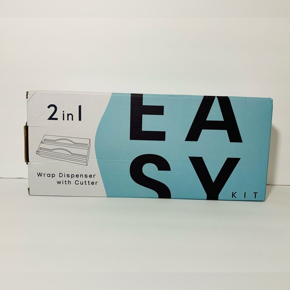 🆕Foil & Plastic Wrap Dispenser W/ Cutter Bamboo Drawer Organizer 12" Rolls - Picture 5 of 8